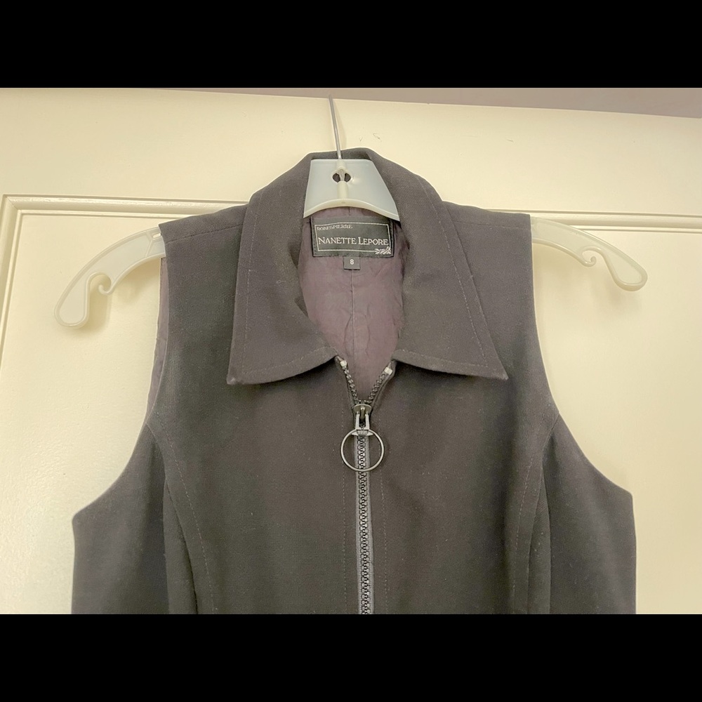 Nanette Lepore Crepe Zip-Front LBD size 8 - Picture 2 of 5